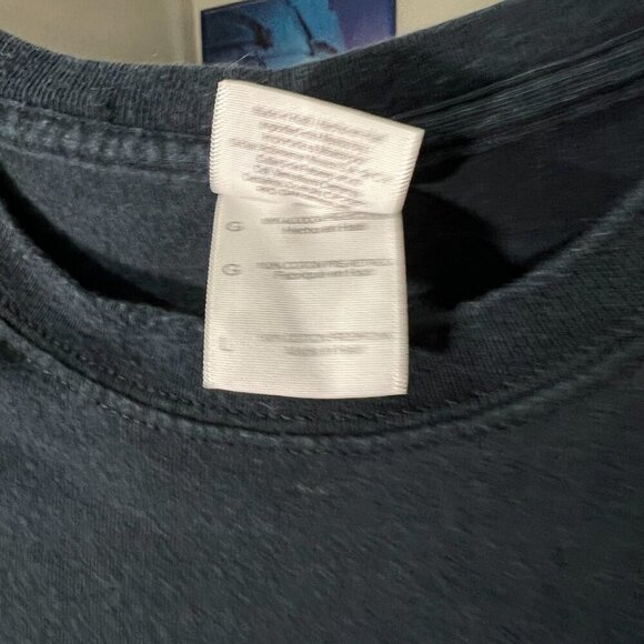 Calgary Canada Flag Graphic Tee Short Sleeve y2k T-Shirt Black Men's Size L - Picture 8 of 8